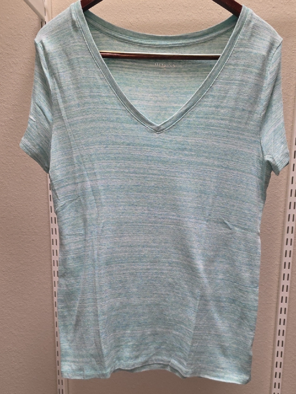 Merona Heathered Mint V-Neck Short Sleeve Tee